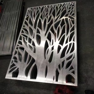 Panneau Mashrabia en aluminium sculpté CNC moderne, façade métallique décorative découpée au laser <span class=keywords><strong>pour</strong></span> la décoration intérieure et extérieure d'hôtels (vente en gros) - Product Image 1