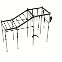 Structure d'entraînement multifonctionnelle autoportante en acier inoxydable pour extérieur, pour barres de traction, entraînement de force, musculation et salle de sport
