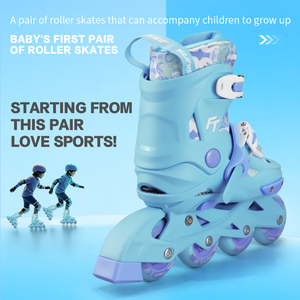 <span class=keywords><strong>Pattini</strong></span> in Linea Regolabili OEM <span class=keywords><strong>per</strong></span> Bambini Principianti, Ruote in PU, Leggeri e Resistenti, Scarpe da Pattinaggio <span class=keywords><strong>per</strong></span> Esterni - Product Image 4