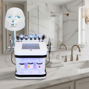 Equipo de Spa Facial 11 en 1 con Oxígeno Burbujeante, Máquina de Belleza Multifuncional de Microdermoabrasión con Oxígeno Negro para Reafirmar el Rostro - Product Image 1
