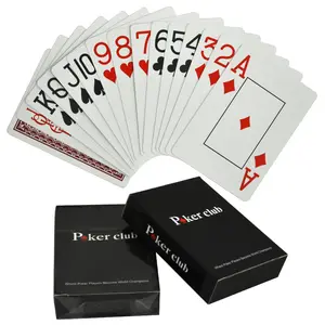 Новые покерные Клубные пластиковые игральные карты 100%, покерные карты 100%, водонепроницаемые покерные Клубные игральные карты