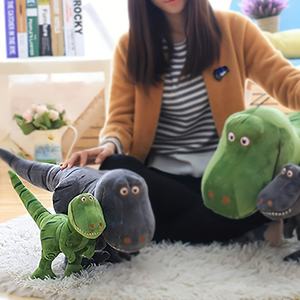 卸売ぬいぐるみ恐竜動物ぬいぐるみグリーンT-レックスティラノサウルス動物スーパーソフトかわいいかわいい恐竜クッション - Product Image 3