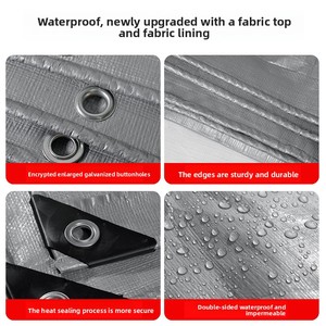 PE-Plane Doppelt Versilbert 120g 150g 160g 180g Wasserdichter Stoff Hof-Regenschutz UV-beständige Polyethylen-Plane - Product Image 4