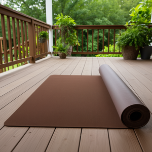 Alfombra para Exteriores de Grado Marino, Color Marrón Oscuro, 6 x 13 Pies, con Revestimiento Impermeable de TPR, para Patio, Terraza o Porche - Product Image 2