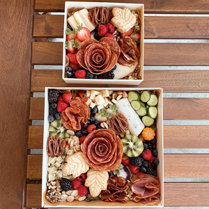 Fa New Design Wholesale Disposable Food Packaging Container Gift <strong>Box</strong> Unfinished Folded Grazing Wooden <strong>Box</strong> With Wooden Lid - Product Image 4