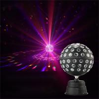 Boule magique LED RGBW à activation sonore, lumières de scène rotatives pour les soirées DJ, les hôtels et les dortoirs - Classement IP25