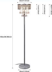 Đèn sàn pha lê <span class=keywords><strong>mini</strong></span>-phong cách Châu Âu, 3-ánh sáng, hoàn thiện Chrome-cho phòng khách, phòng ngủ - Product Image 6