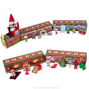  Compte à rebours de Noël Calendrier de l'Avent 24 jours Boîte aveugle surprise Boîte aveugle de train de Noël