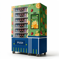 Distributeur automatique de boissons et de snacks, distributeur automatique sans personnel, distributeur automatique en libre-service pour bureau, station, centre commercial