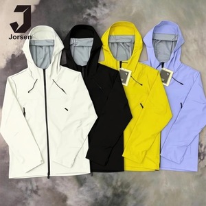 Jorsen 2026 Jaket Angin Pria dan Wanita Berkerudung Lapisan Tunggal Jaket Angin Tiga Lapisan Lem Ringan untuk Mendaki Gunung dan Aktivitas Luar Ruangan. - Product Image 1