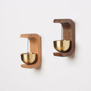 Letrero de pared de succión magnética, terapia de sonido nítido, timbre de cobre japonés, carillón de viento de haya pequeño para café, tienda de Piano, artesanías de madera - Product Image 2