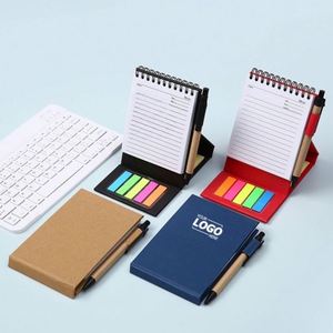 Custom Spiral <b>Memo</b> <b>Pad</b> Standing Flip Note Block with Tear off Color Paper, Desk Sticky Notes for Office Promotional Gift - Product Image 1