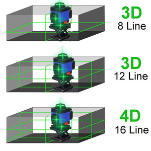Misuratore laser OEM ad alta precisione a 16 linee, si attacca a parete e a terra, forte luminosità, livella laser a 16 linee, luce verde. - Product Image 4