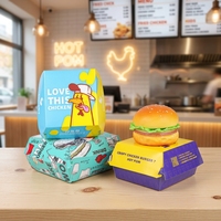 Boîte d'emballage alimentaire en carton blanc personnalisable pour poulet frit, idéale pour la restauration rapide à emporter