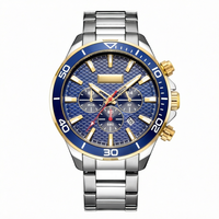 Montre à quartz pour homme personnalisée OEM, boîtier en alliage, bracelet en acier inoxydable, 48 mm, luxe, sport, étanche 3ATM, mouvement japonais, business