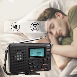 <span class=keywords><strong>Radio</strong></span> de Banda Completa AM FM SW de Bolsillo con Altavoz, Soporte para Tarjeta TF, Grabador USB, Temporizador de Apagado - Product Image 3