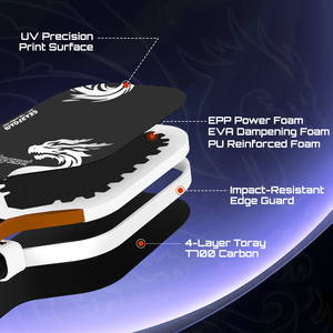 Raquette <span class=keywords><strong>de</strong></span> pickleball OEM d'usine 16 mm thermoformée T700 sablée avec mousse GearOne pour une <span class=keywords><strong>distribution</strong></span> uniforme du stress <span class=keywords><strong>à</strong></span> l'impact - Product Image 2