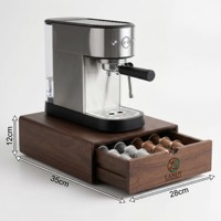 Boîte à capsules de café en bois Landy, support de rangement pour dosettes Nespresso, base de machine à café de bureau, vente en gros