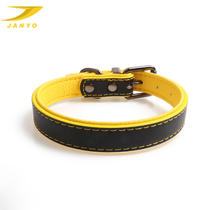 <span class=keywords><strong>Collar</strong></span> de perro grande de dos colores respetuoso con el medio ambiente de los fabricantes, collares para mascotas de cuero genuino de moda fuerte - Product Image 6