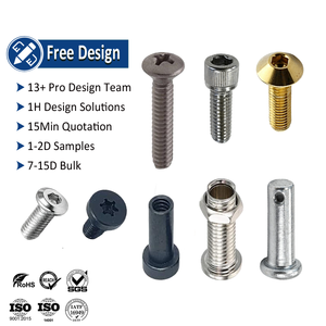 Vis à tête ronde oblongue, trou pour goupille, manche de couteau noir, Gulso, acier inoxydable, dôme, double filetage, creux, boulons de collecteur d'échappement - Product Image 1