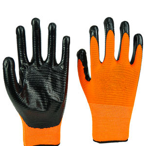 Guantes recubiertos de nitrilo de alta calidad gris azul guantes de trabajo de mono de grasa grande 13g nitrilo - Product Image 1