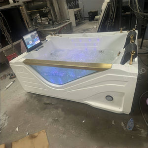 Venta caliente jacuzzis dos personas negro blanco Whirlpool acrílico masaje bañera con tres faldas Hotel lujo bañera hidromasaje - Product Image 4