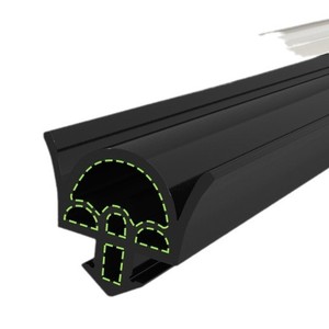 Bande d'étanchéité en caoutchouc multi-cavités pour isolation phonique, anti-courant d'air pour fenêtres et portes, usage domestique et bureautique - Product Image 5