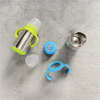 10oz 280ml bébé enfant en bas âge double paroi en acier inoxydable infantile sans BPA bébé bouteille de voyage avec mamelon anti-colique