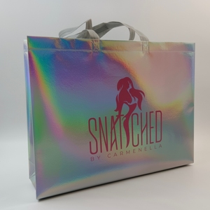 Sac de courses réutilisable en non-tissé avec poignées et bandoulière, en métal, haute qualité, nouveau, imprimé logo, écologique - Product Image 3