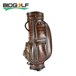 LOGO Custom Fashion High Quality Original Cart Caddy Stand Waterproof Nylon PU Golf Bags For Men