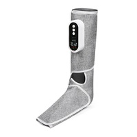Masseur de jambes et de pieds sans fil à compression d'air avec chaleur - Masseur portable rechargeable sans fil pour mollets avec airbag et pétrissage