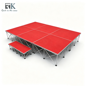 Aluminum <b>Stage</b> Event Mobile <b>Stage</b> Kit Modular <b>Stage</b> <b>Platform</b> with <b>Stage</b> Riser for Outdoor Indoor - Product Image 1