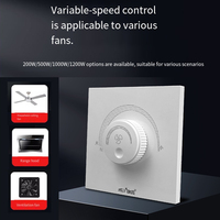 Interruptor Giratorio de Control de Velocidad de Alta Calidad en Varios Colores, Ajustable para Ventilador, Regulador de Interruptor de Pared, Enchufe de Pared