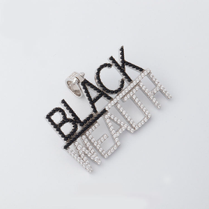 Collar con colgante de letra cursiva de moissanita de una sola fila, de plata de ley 925, con incrustaciones de circonitas, que pasa la prueba del diamante, para inicial o nombre - Product Image 3