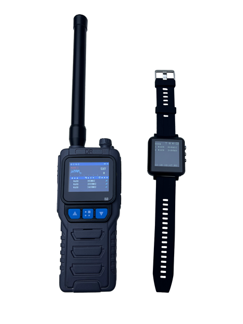Handheld Detector 2km Radio Frequency Scanner Portable Wrist Watch Alert Coordination Device Anti Drone Detection