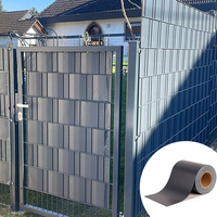 Valla de tira de PVC antracita para patio y Rancho Privacidad Sichtschutz Zaun con Doppelstabmatten Sichtschutzstreifen