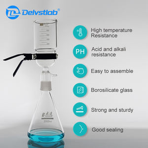 Appareil de filtration sous vide pour solvants en verre de laboratoire avec fiole de 2000 ml pour la purification par filtration HPLC, filtre en verre fritté - Product Image 3