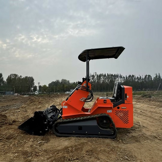 Ride on Small Crawler Skid Steer Loader Compact Tracked Mini Skid Loader Multifunctional Construction & Farm Machinery