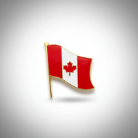 GREPAS GIFTS Épinglette drapeau du Canada de 1 pouce, épinglette patriotique pour chapeau, épinglette de pays du monde