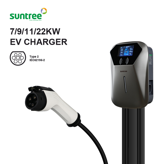 Suntree Wifi 4G Smart App Control OCPP 16A 32A 40A/50A 7kw 11kw 22kw AC EV Charger Wallbox With DLB From China