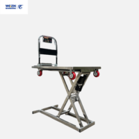 Chariot de manutention électrique robuste WGZN avec vérin hydraulique, chariots électriques pliants pour la montée d'escaliers, le shopping et le stockage