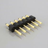 Connecteur de broches double rangée PZ200-1-03-Z-2.0 1x3P, pas de 2 mm, connecteur mâle vertical à 180 degrés pour carte PCB