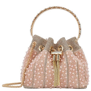 Elegante bolso tipo cubo con diamantes de imitación y correa de cadena, brillante bolso de mano para fiestas, graduaciones y cócteles. - Product Image 5