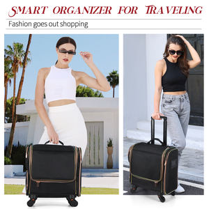 Valise de rangement écologique pour salon de beauté, chariot de <span class=keywords><strong>coiffure</strong></span>, trousse de maquillage de voyage, organisateur de barbier, bagage de <span class=keywords><strong>coiffure</strong></span> - Product Image 4