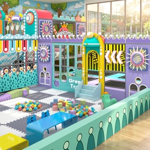 Commercial Equipment Kids Soft Play Zone Climbing Custom <b>Slide</b> Set Simulated Town Ball <b>Pool</b> Indoor High-Capacity Role-Play Shops - Product Image 1