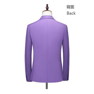 سترة مزدوجة الشقوق/جاكيت بزر واحد بفرقتين جاكيت كبير غير رسمي للرجال بلون واحد 2 فتحة بدلة علوية - Product Image 6