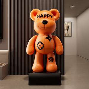 Statue d'ours violent, grande, blanche, de luxe, moderne, décoration de salon, support de meuble TV, cadeau de pendaison de crémaillère - Product Image 2