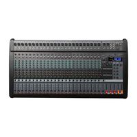 Mezclador de Potencia Profesional MT de 8/12/16/24 Canales, Consola de Audio para DJ, Sistema de Sonido para Escenarios, Espectáculos en Vivo, Iglesias y Estudios