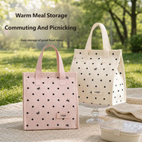 Nouvelle boîte à lunch isotherme en velours côtelé, écologique, durable, grande capacité, avec fermeture éclair, portable, pour garder les aliments au chaud ou au froid, sac fourre-tout bento