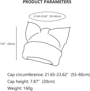 Adorable bonnet tricoté unisexe à oreilles de chat rayées et oreilles de renard pour l'hiver, idéal pour les voyages - Product Image 2